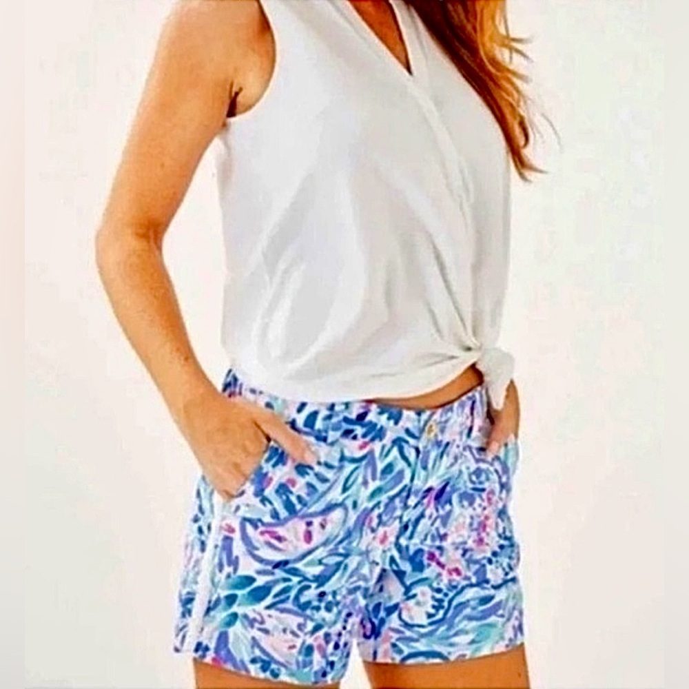 Lilly Pulitzer Callahan Shorts In Breakaway Party Wave Women’s Sz 8